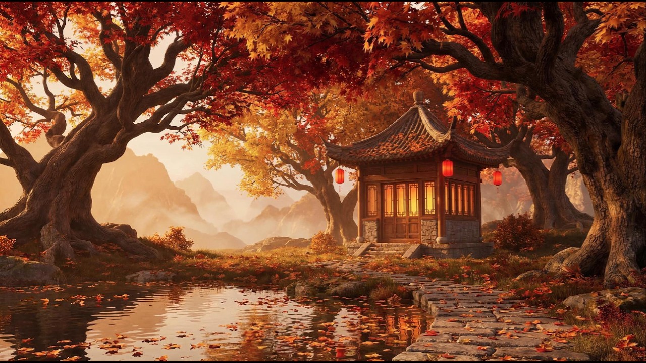 The Autumnal Pavilion (秋亭) | Original Chinese Zen Album | 1 Hour of Erhu & Guqin Music