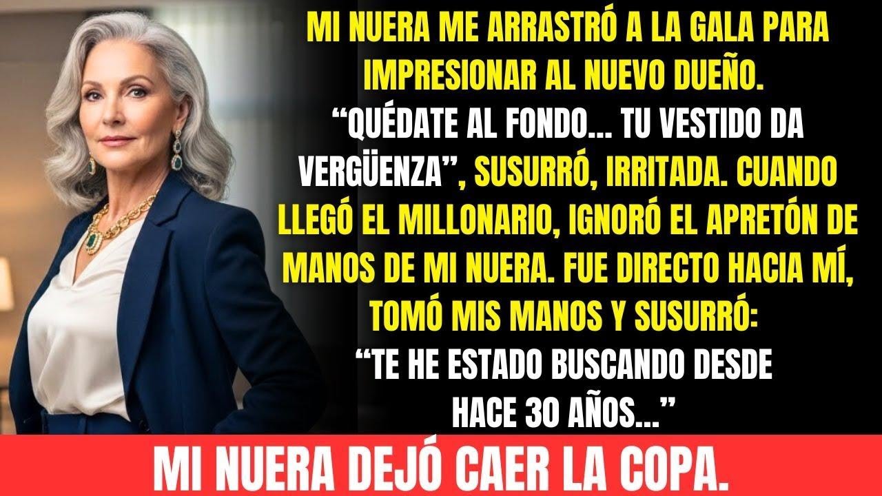 Mi nuera dijo: “Quédate al fondo”. Hasta que el millonario la ignoró y tomó mis manos.