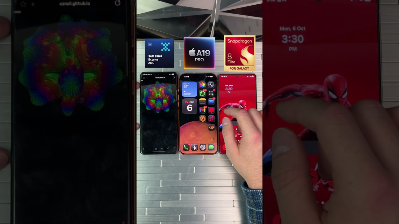 A19 Chip vs Snapdragon 8 Elite vs Exynos 2100 ⚔️ #Apple #Samsung #Snapdragon #TechBattle