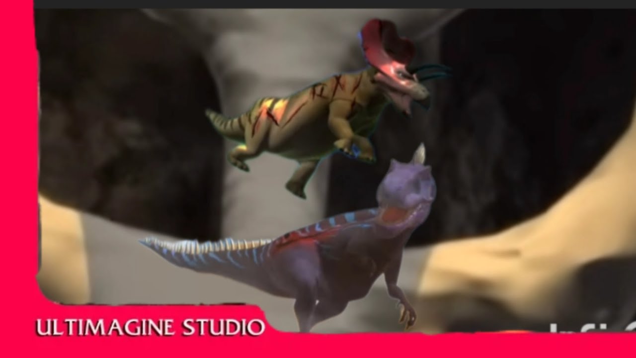 Dinosaur battle word Champions S2 GB7 (famende) acrocantosaurus VS titanoceratops 