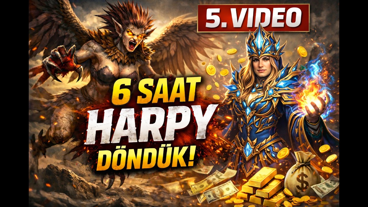 Knight Online 6 Saat Çift Slot Harpy Döndük !!! 5. Video