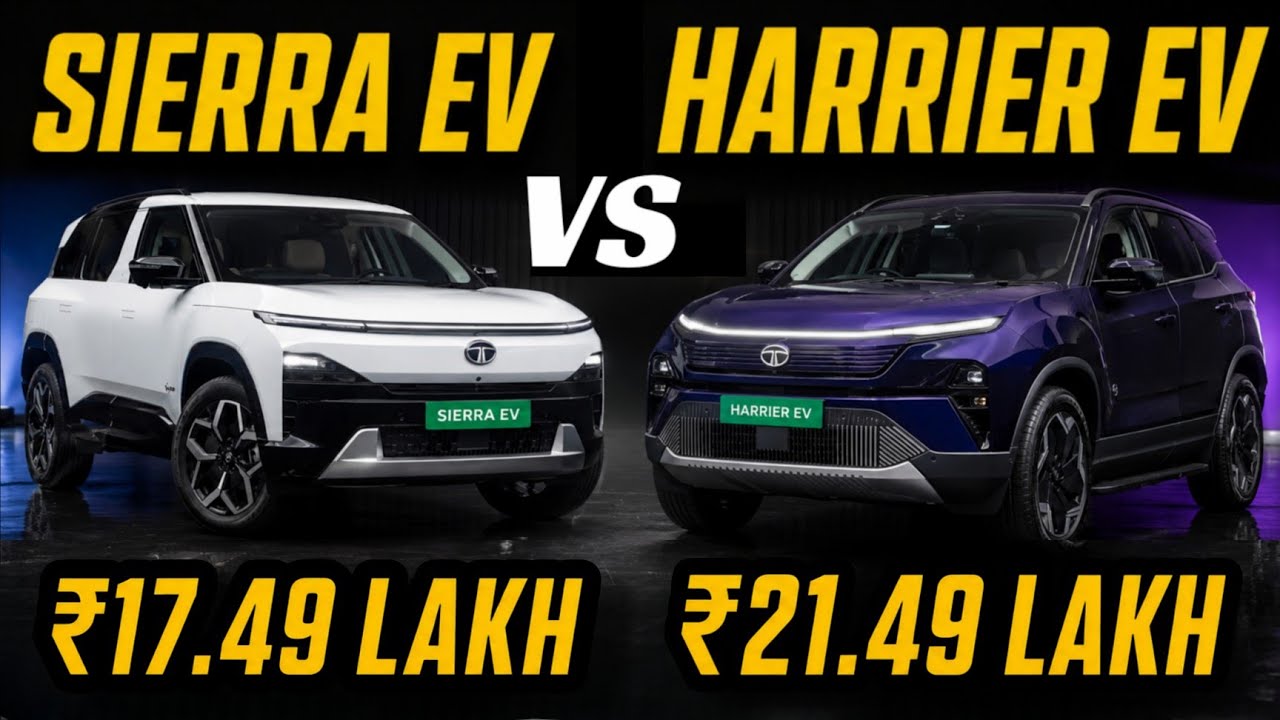 Tata Sierra EV vs Harrier EV ⚡ Battery, Range, Features, Safety, Price & Best EV For You?