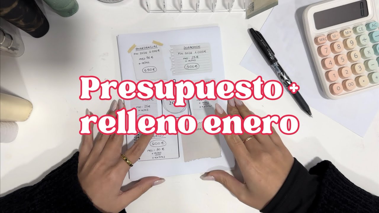 Presupuesto y relleno de enero!! Con la nueva agenda de 2026 y os enseño mis metas 💌