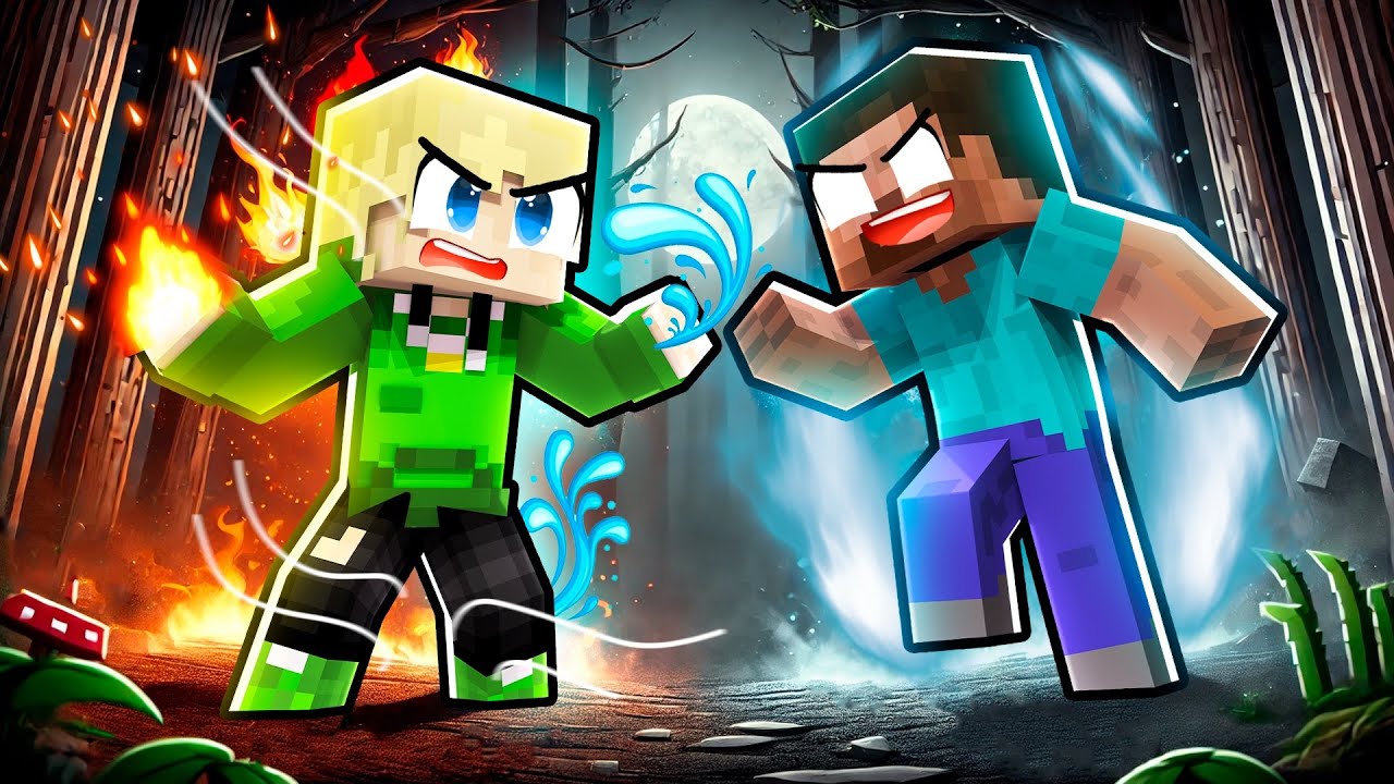ELEMENTEN vs HEROBRINE In Minecraft!🌊⛰️🔥🌪️