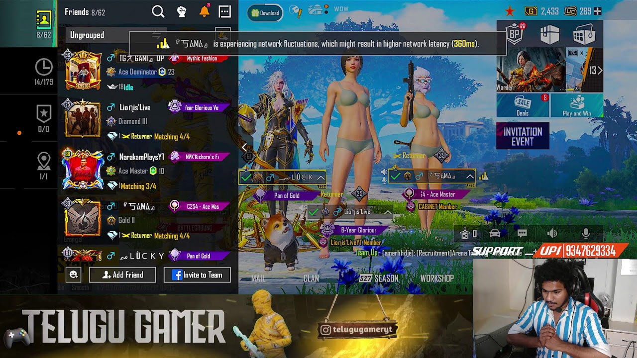 🔴 Live On Telugu Gamer BGMI Classics 🔥 | BATTLEGROUNDS MOBILE INDIA | BGMI | Pubg Mobile