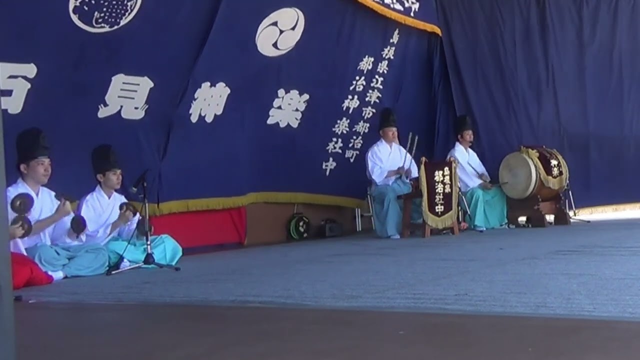 石見神楽　都治神楽社中　呼び太鼓　ステージサイド　2023 07 16