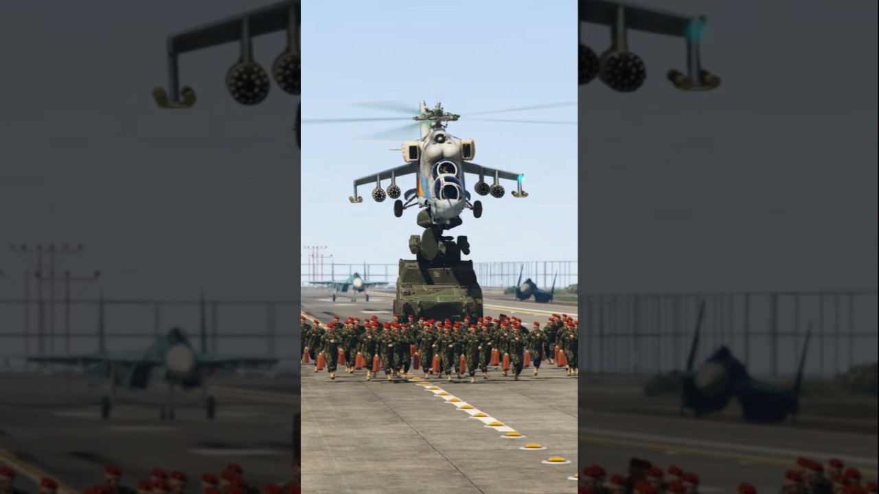 100k Soldiers Jump Over A Cargo Helicopters To A Heavy Explosion Entery In Base Gta