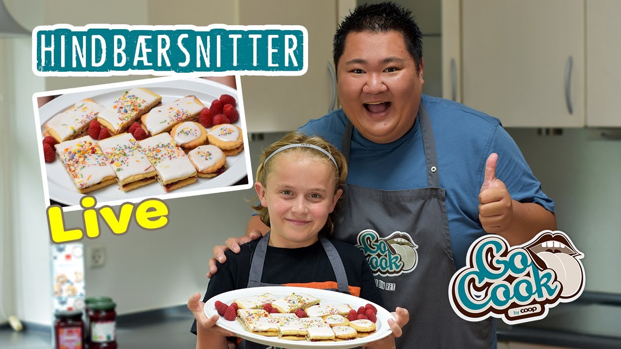 Opskrift live: Sprøde hindbærsnitter trin for trin | GoCook by Coop