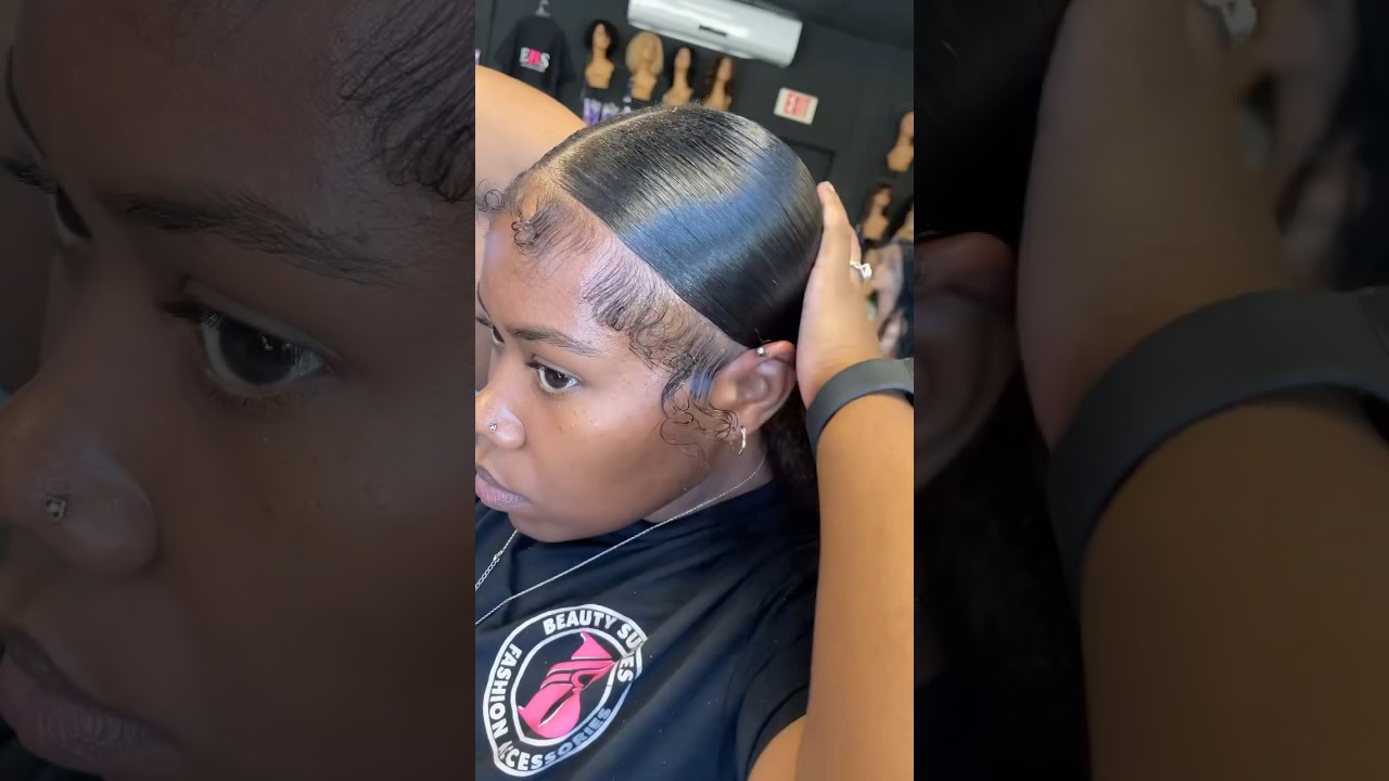 Slick back tutorial ❤️&zwj;🔥 www.hair413.com #slickback #slickponytail #edges #hairstyle