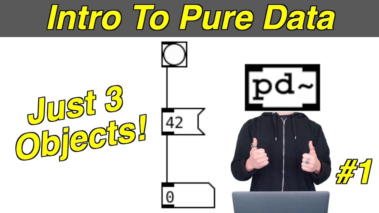 Начнём всего с трёх объектов! Введение в Pure Data (Урок Pure Data №1)