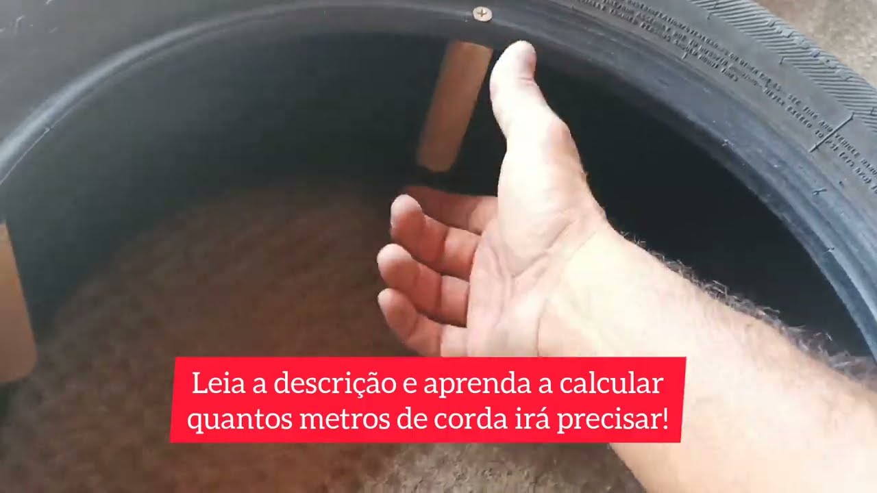 Aprenda a fazer um puff de corda sisal com pneu + Calcular quantos metros de corda você vai precisar