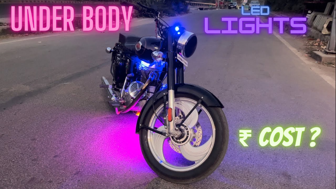 INSTALLING UNDER BODY LED LIGHTS IN BULLET 350 BS6 || TOTAL COST ₹ ||       MIRDANK YADAV⚠️🔥