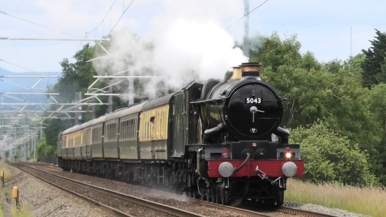 5043 storms the 1 in 37.7 lickey incline - The Shakespeare Express 30/6/24