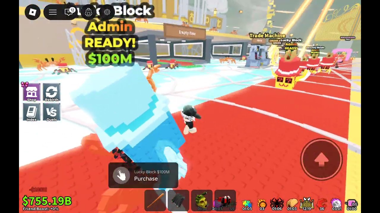 Open Admin Lucky Block and los taco lucky block #roblox #steelabrainot
