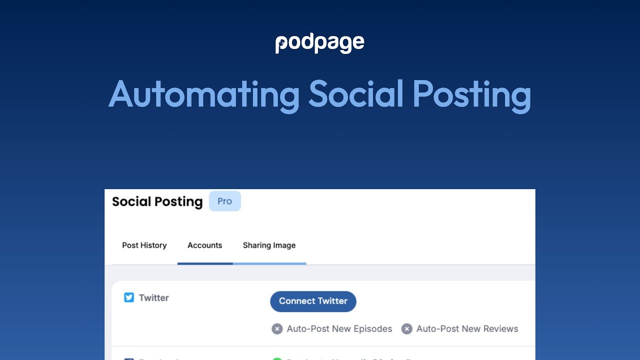 Automating Social Posting in Podpage
