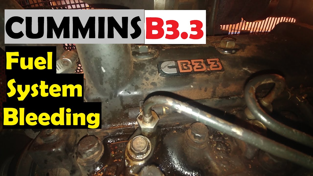 CUMMINS B3.3 - УДАЛЕНИЕ ВОЗДУХА ИЗ ТОПЛИВНОЙ СИСТЕМЫ. Как удалить скопившийся воздух.