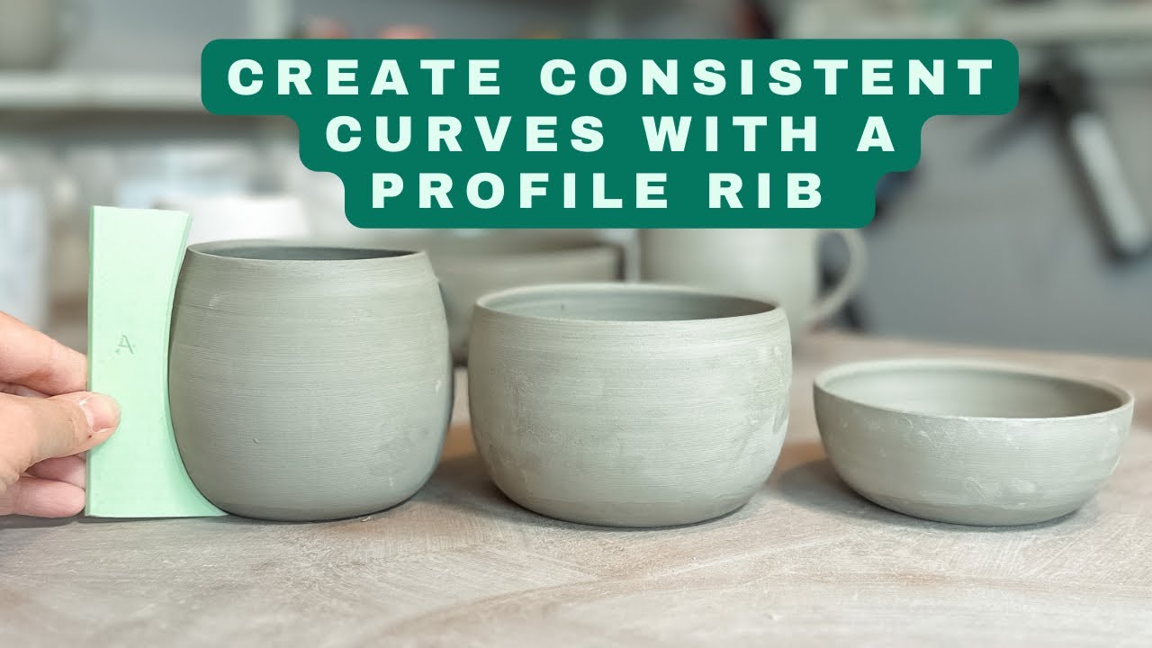 How to create consistent curved forms on the potters wheel with profile ribs