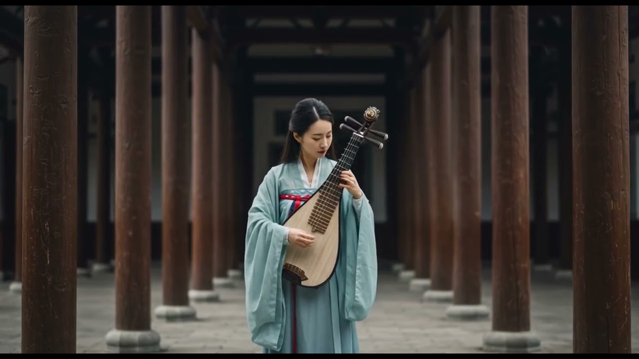 Ancient Melody in the Temple Corridor – Traditional Chinese Pipa | Peaceful Instrumental Music