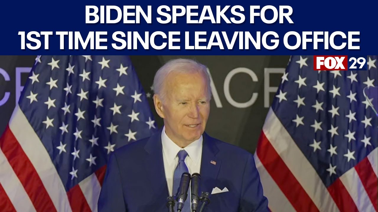 Former President Biden speaks for 1st time since leaving office