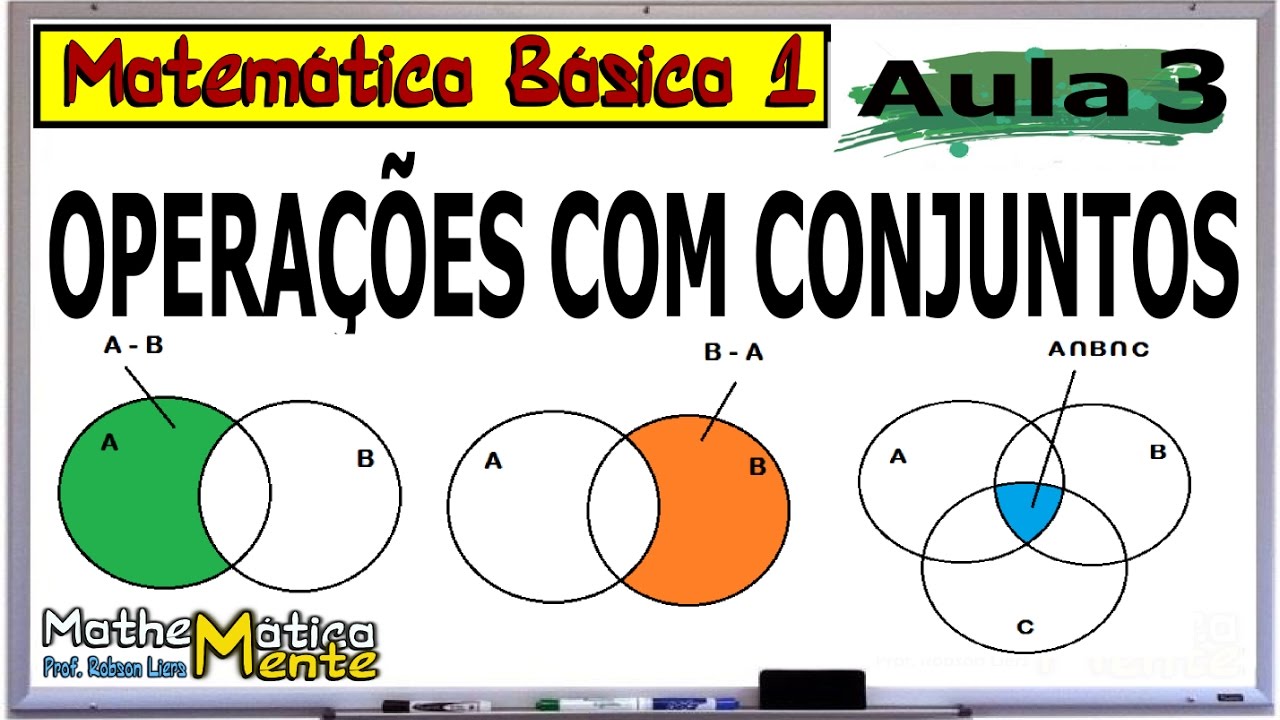 OPERAÇÕES COM CONJUNTOS | AULA 3 | Matemática Básica