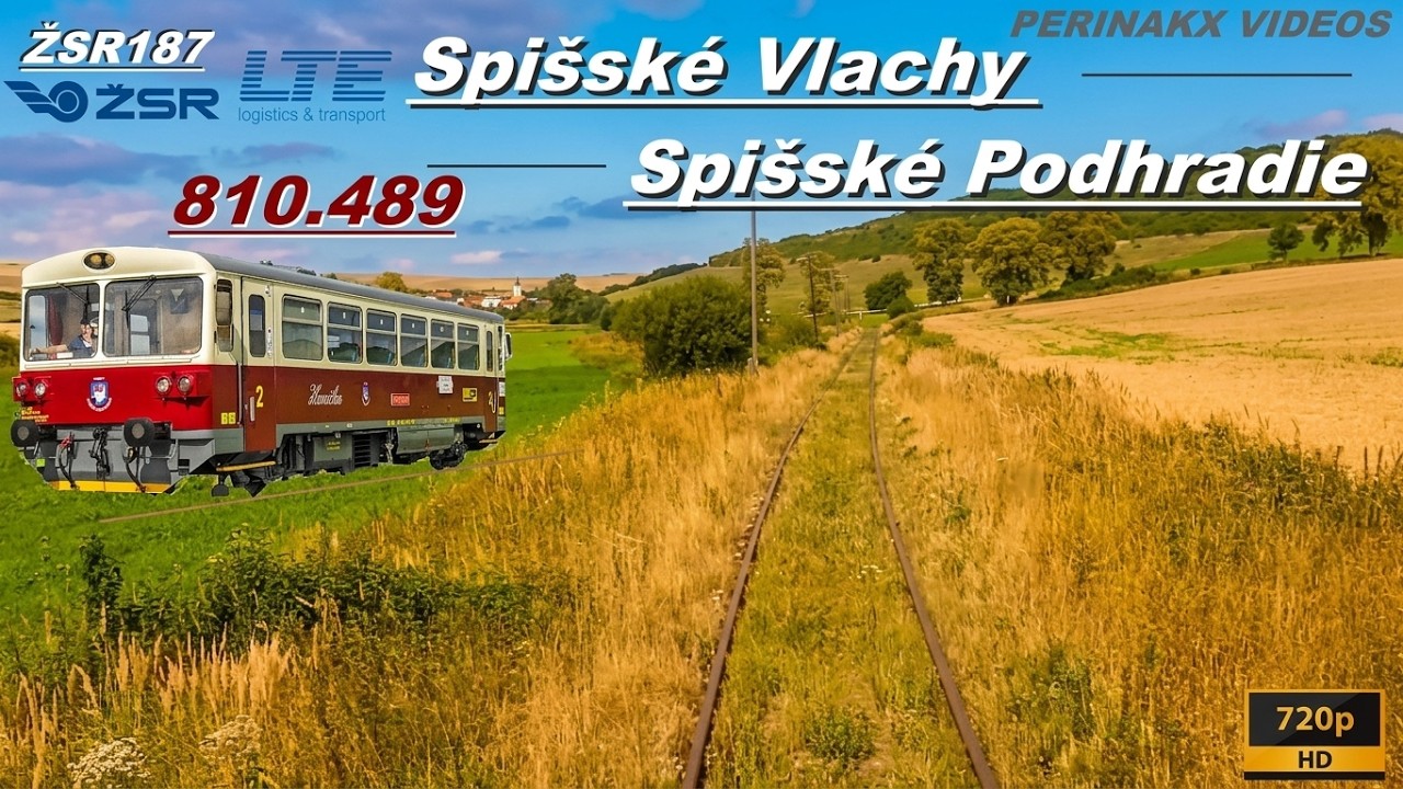 Cabview ► Spišské Vlachy – Spišské Podhradie / ŽSR 187 / 810.489 ► Trať pod Spišský hrad