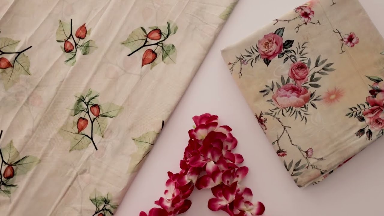 Finest Quality Pure Cotton Digital Printed Clothing Unstitched Fabric by FAB VOGUE Studio