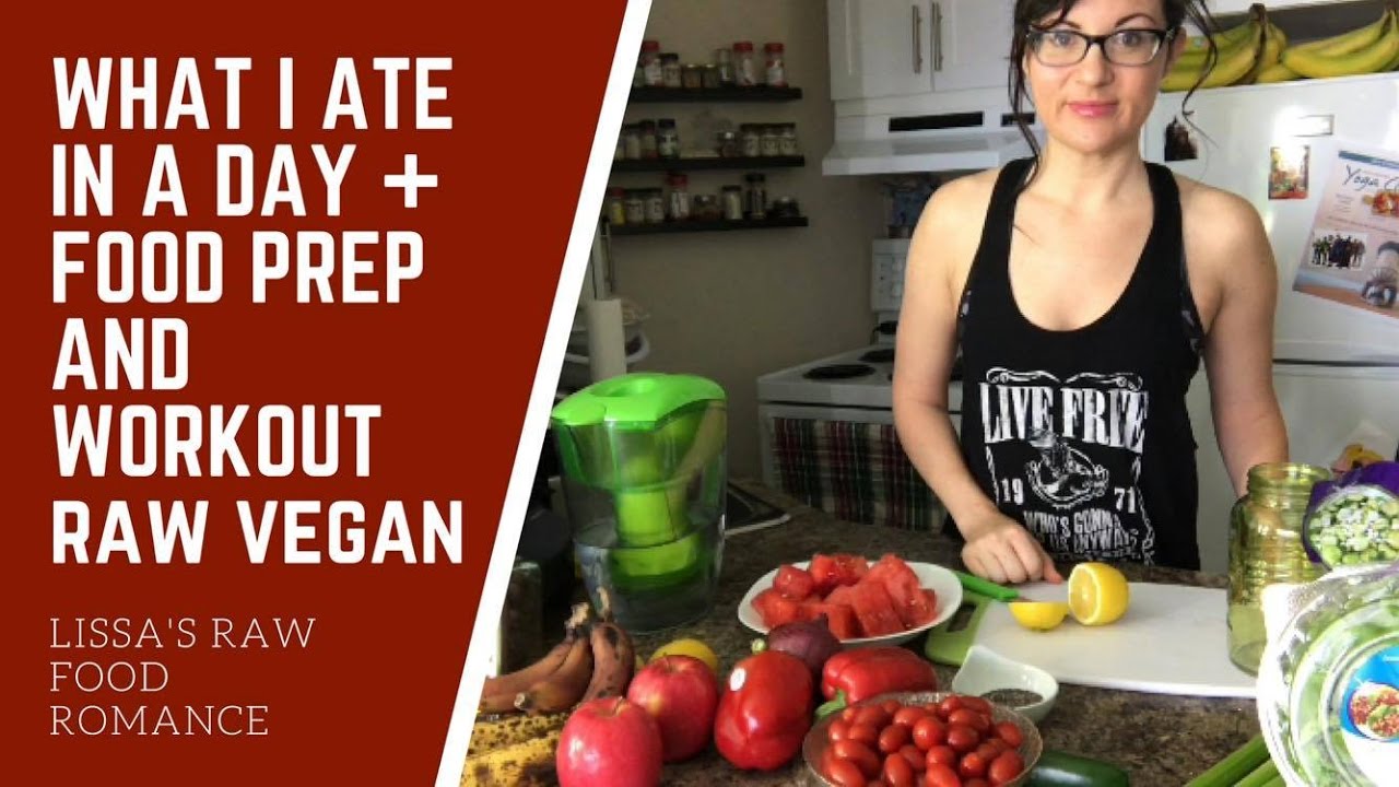 WHAT I ATE IN A DAY with FOOD PREP + WORKOUT ALL IN ONE || RAW FOOD VEGAN
