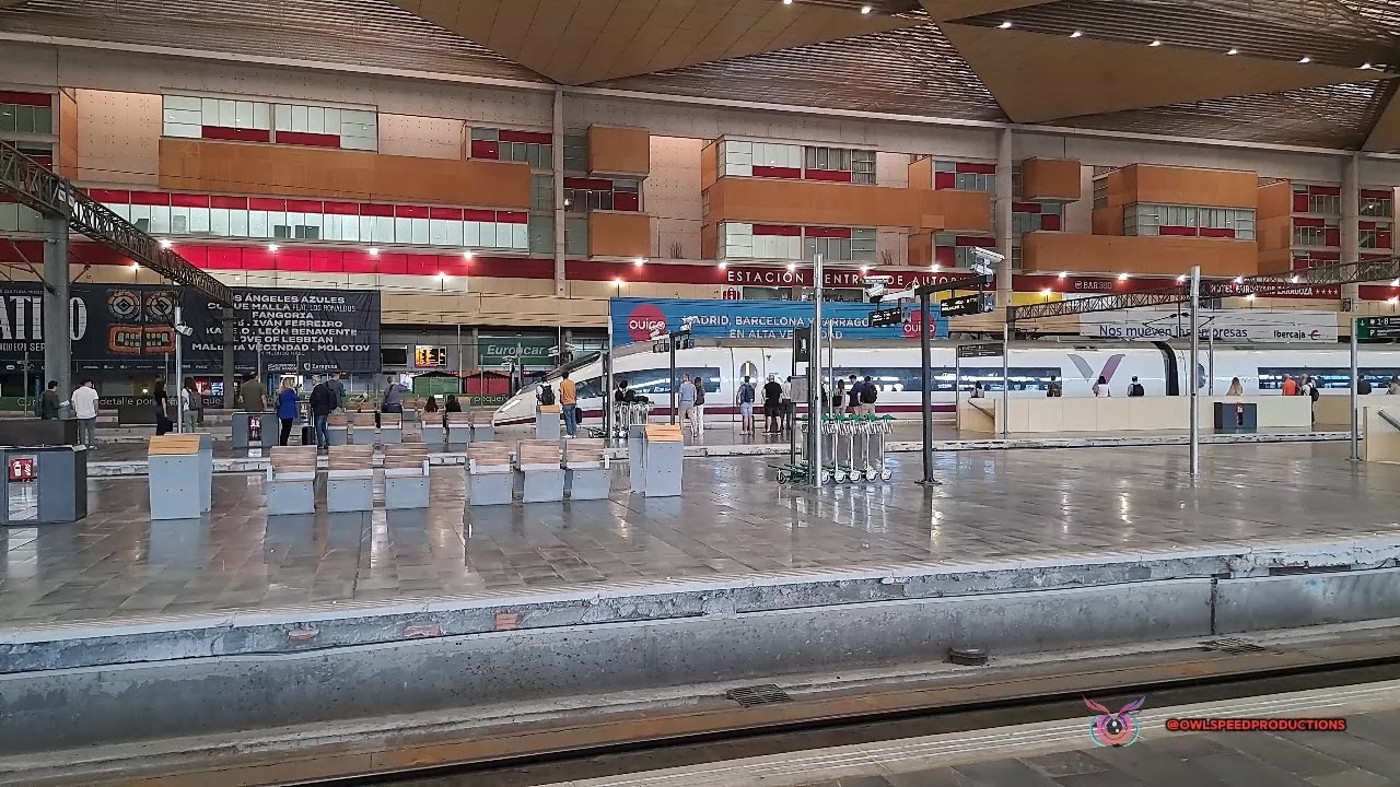 Siemens Velaro E (RENFE AVE S103) arriving and departing - High Speed Train Spain 🚅