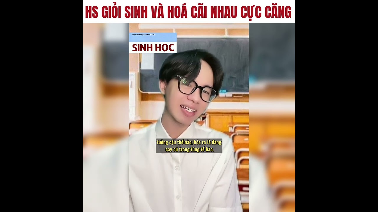 Khi Học sinh giỏi h&oacute;a đấu v&otilde; mồm với HSG Sinh học #shorts