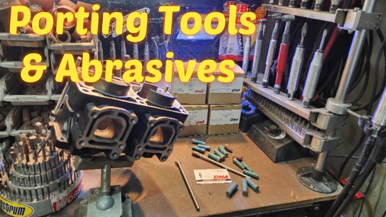 2 STROKE PORTING TOOLS , BURRS ANDRASIVE. Everything we use to port engines