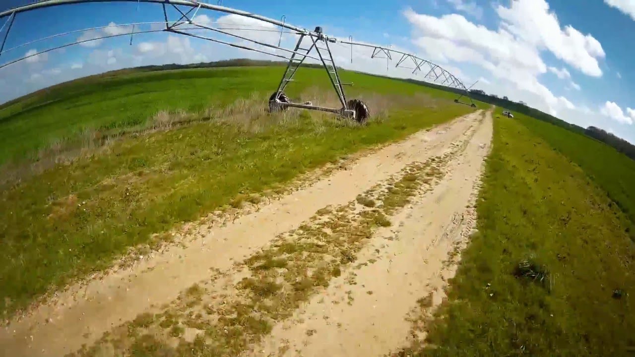 Une rampe d'irrigation comme terrain de jeu…