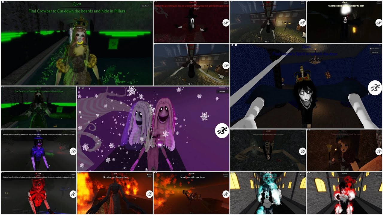 ALL SCARY MOMENTS AND JUMPSCARES / Monarchy Chronicle's / Scavenge 1 - 4  - Roblox