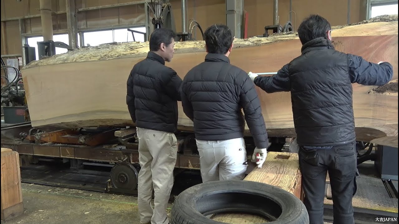 だんじり製作の始まり 大久保区新調地車原木木挽き2025/03/15