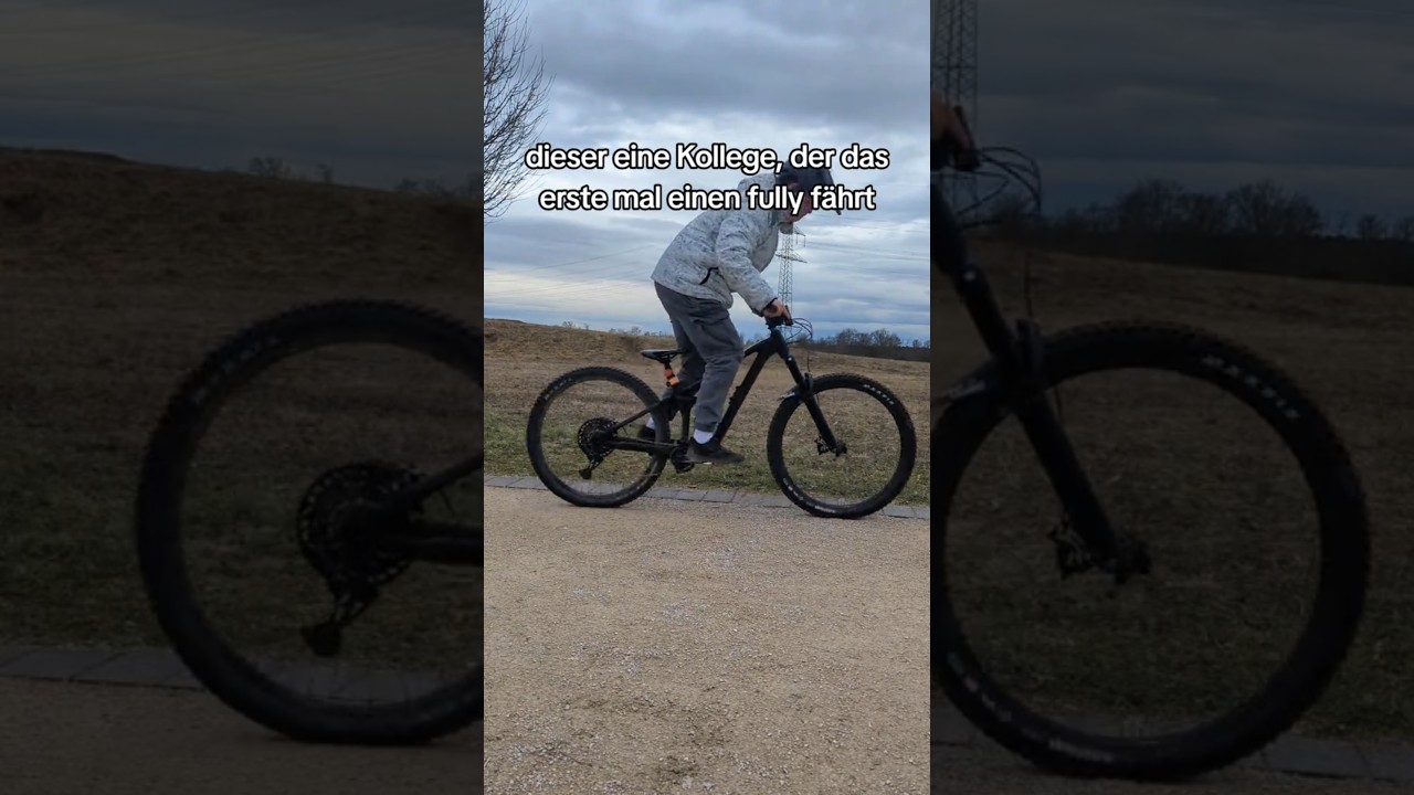 Dieser eine Kollege der das erste Mal ein fully f&auml;hrt #mtb #fully #fahren