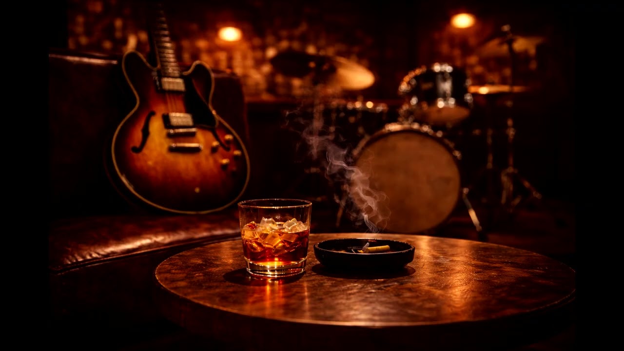 Slow Blues Instrumental — Smoke Curl Blues (Late Night Bar Blues)