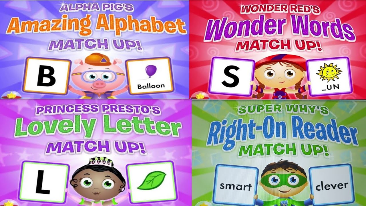 Super Why: All Match Up Games