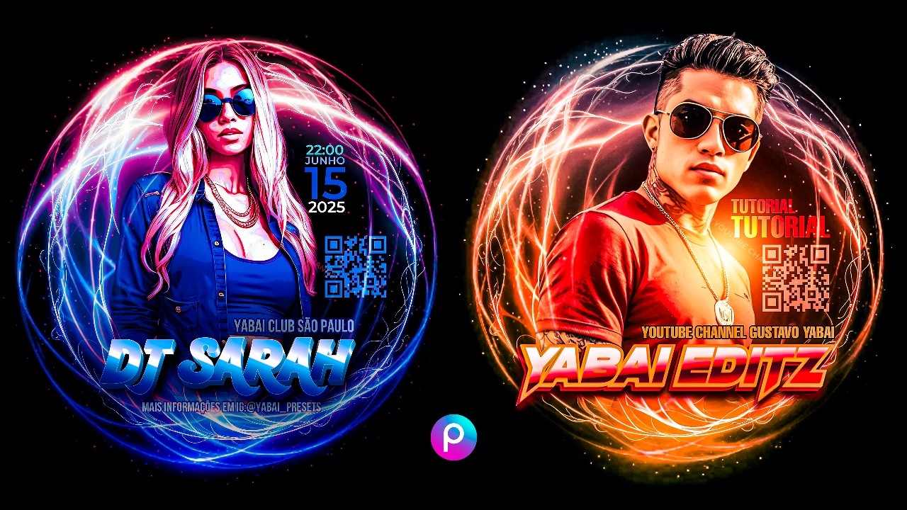 Como Fazer BANNER BOLHA pelo celular - Design Flyer Arte - PicsArt Poster Editing Tutorial
