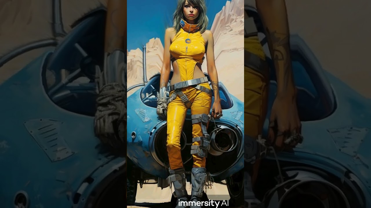 Desert Pilot #futuristicstyle #immersity #DesertPilot #FuturisticExplorer #WastelandSurvivor