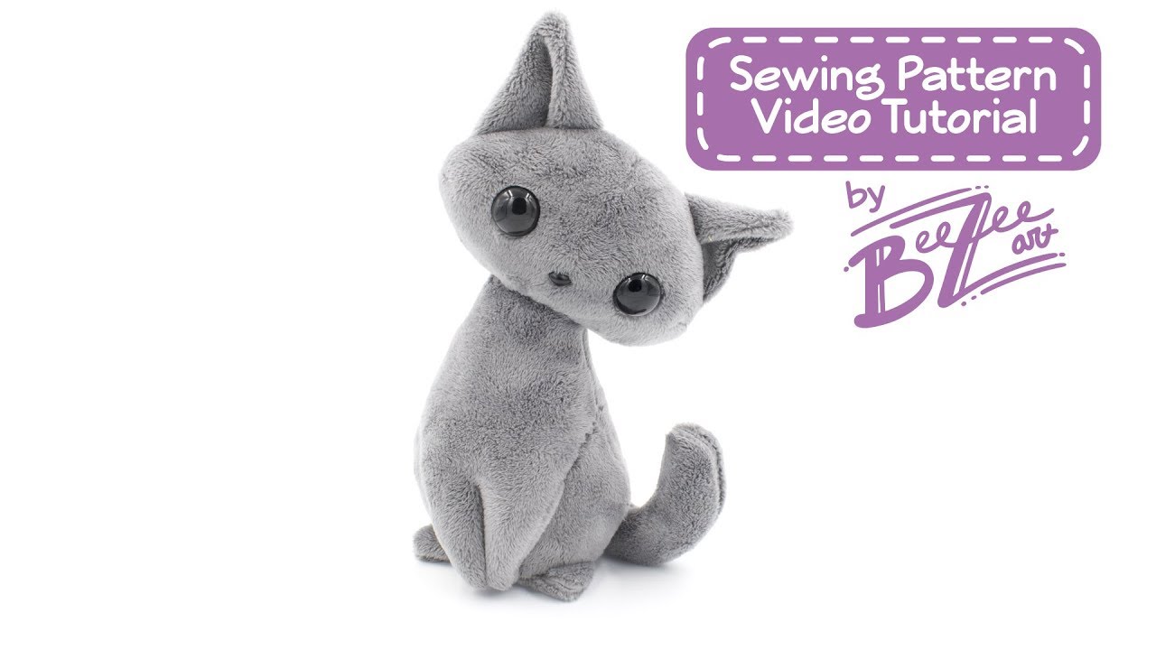 How to Sew a Sitting Kitty Plush from my Sewing Pattern