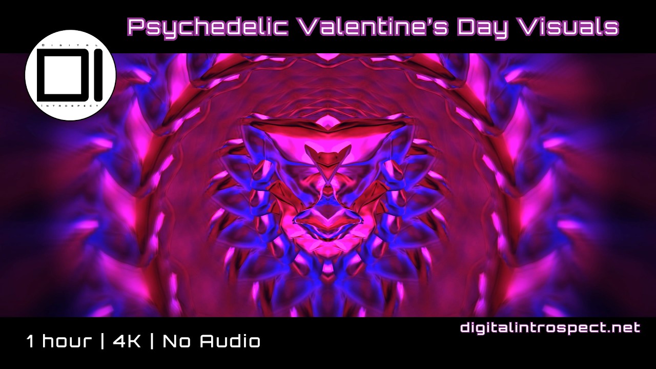Psychedelic Valentine’s Day Visuals | 4K | 1 Hour VJ Loop | No Music
