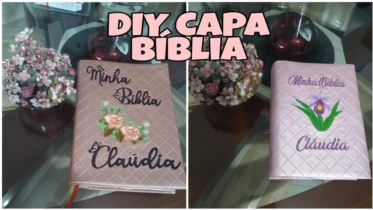 DIY CAPA DE BÍBLIA BORDADA