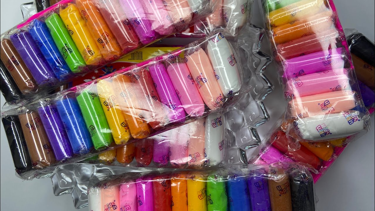 Claymixing ASMR sounds satisfyingclay colourful relaxing 
