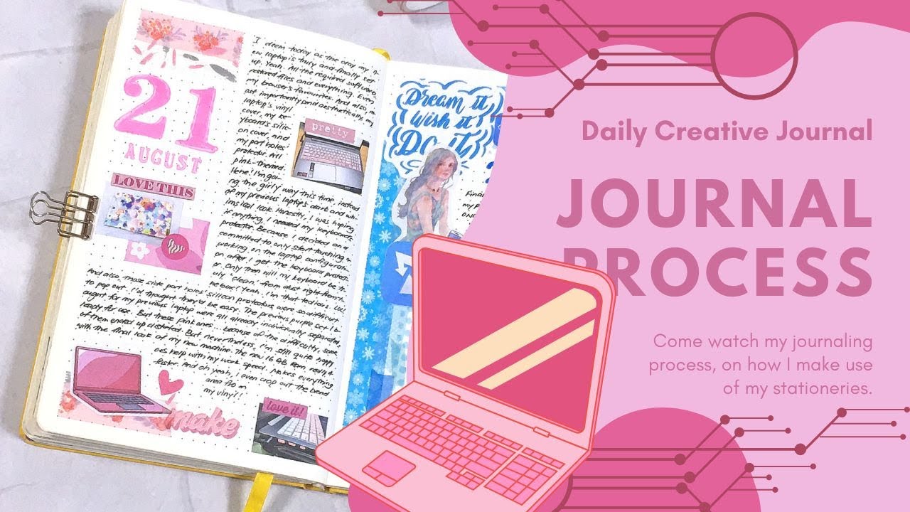 Journal With Me || Beautifying My New Laptop || Creative Daily Journal || #119