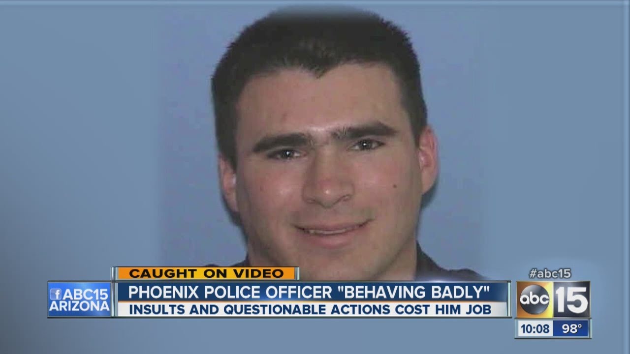 Police officer behaving badly