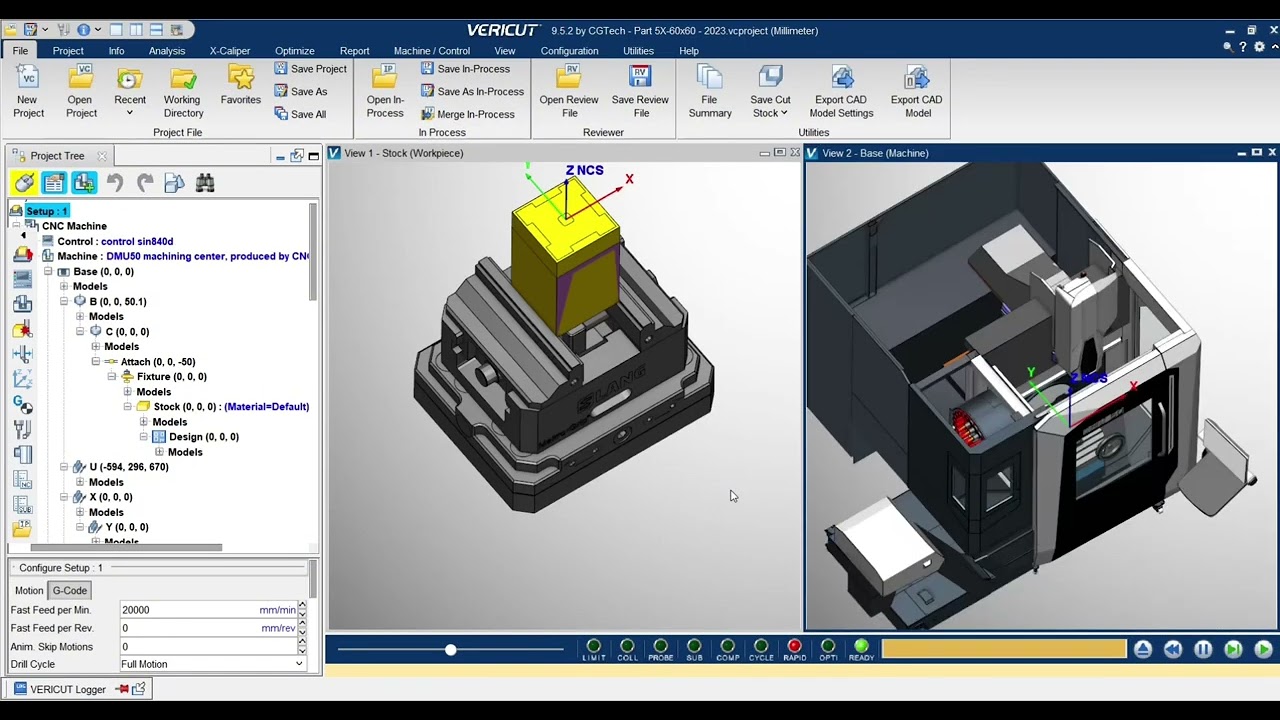 Traning Hypermill 2024 #3: Creat postprocessor,interface Vericut and simulation vericut in Hypermill