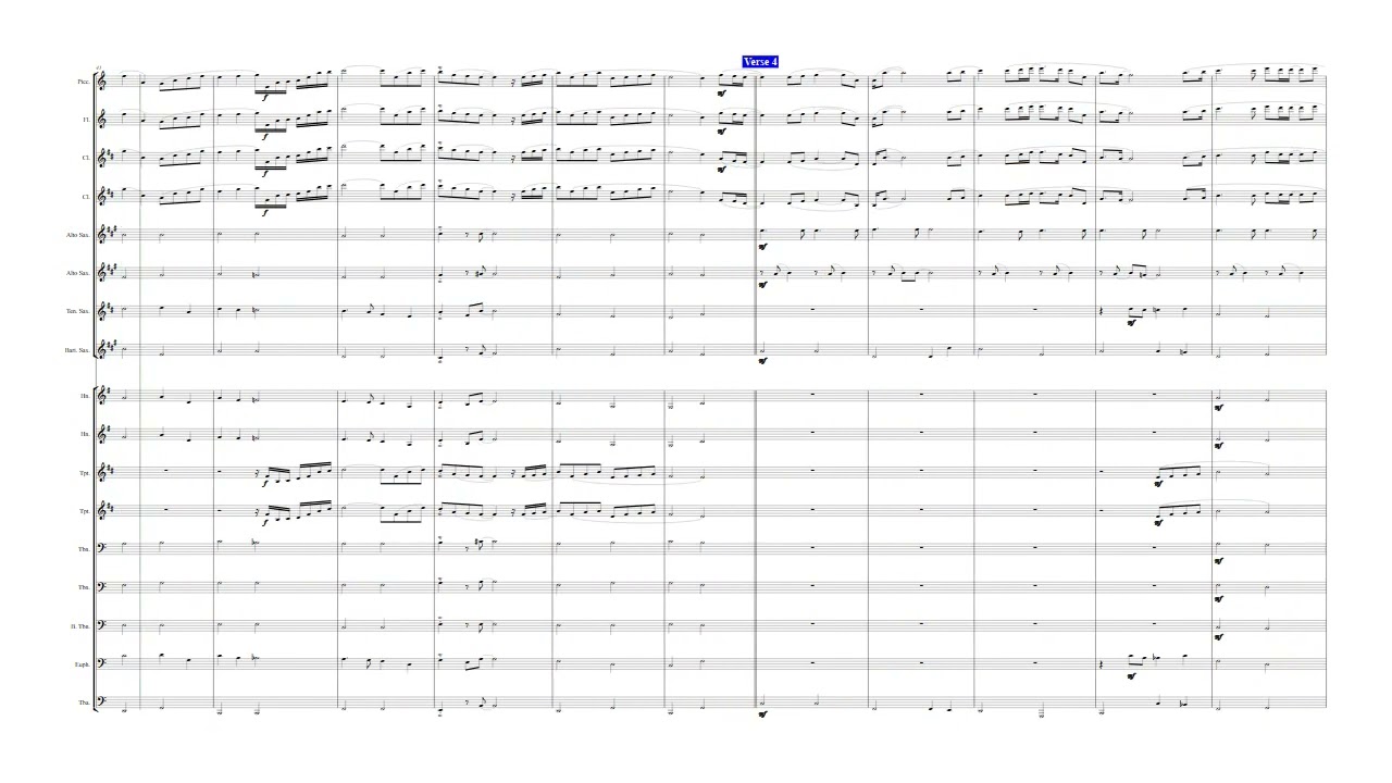 ส่งนางฟ้ากลับสววรค์ โน้ตวงโยธวาทิต