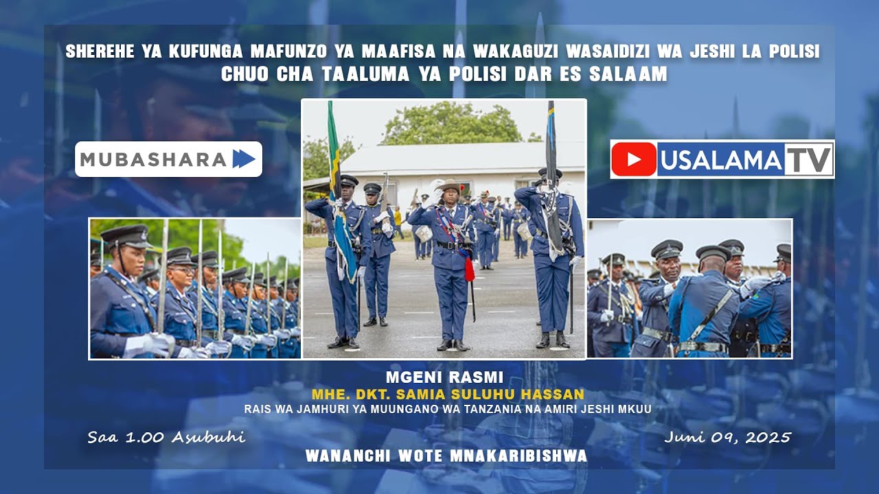 MUBASHARA: SHEREHE YA KUFUNGA MAFUNZO YA MAAFISA NA WAKAGUZI WA JESHI LA POLISI