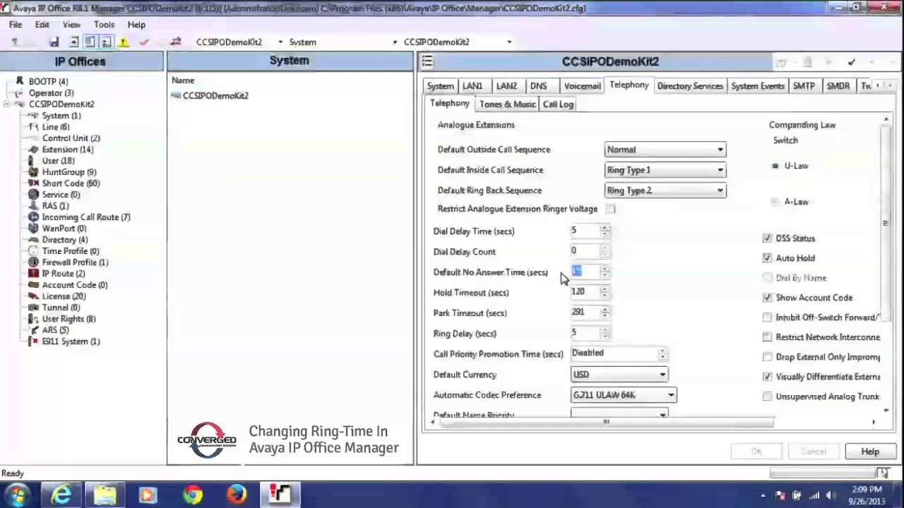 How to Change Ringtime Systemwide or Individually via Avaya Manager Tool