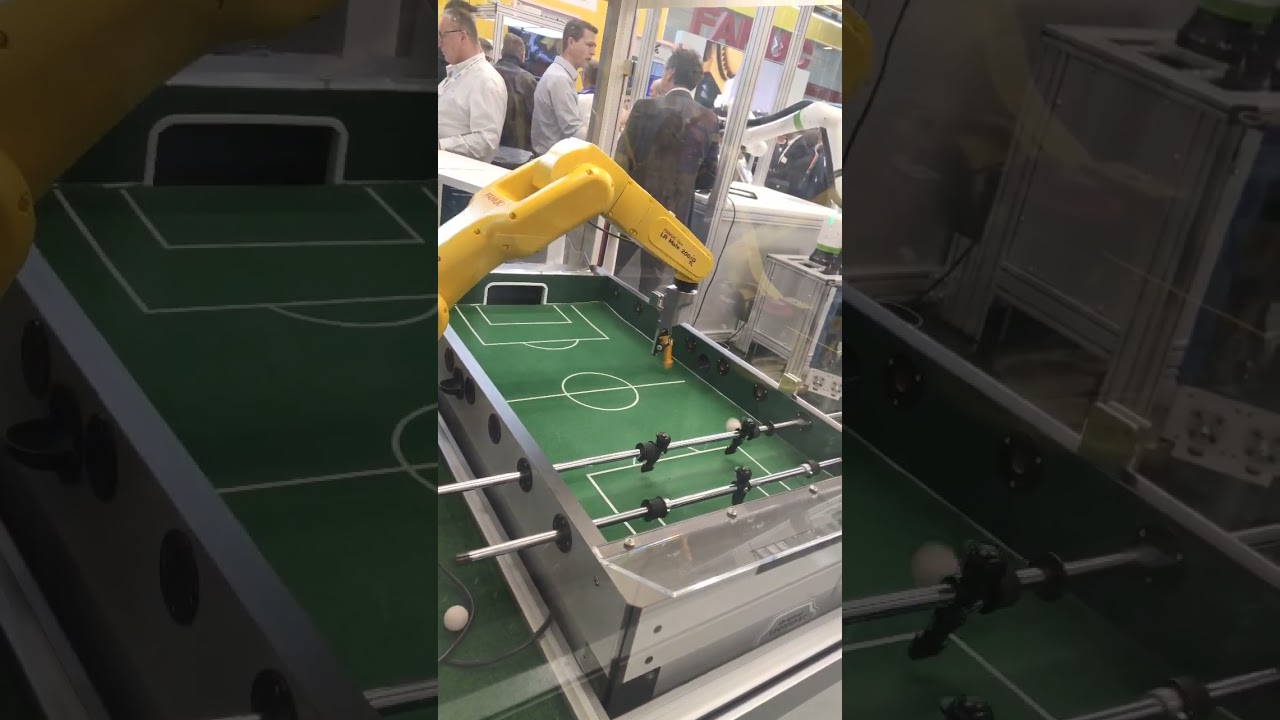Fanuc robot play foosball |#Fanuc #Automatica2023 #m&uuml;nchen