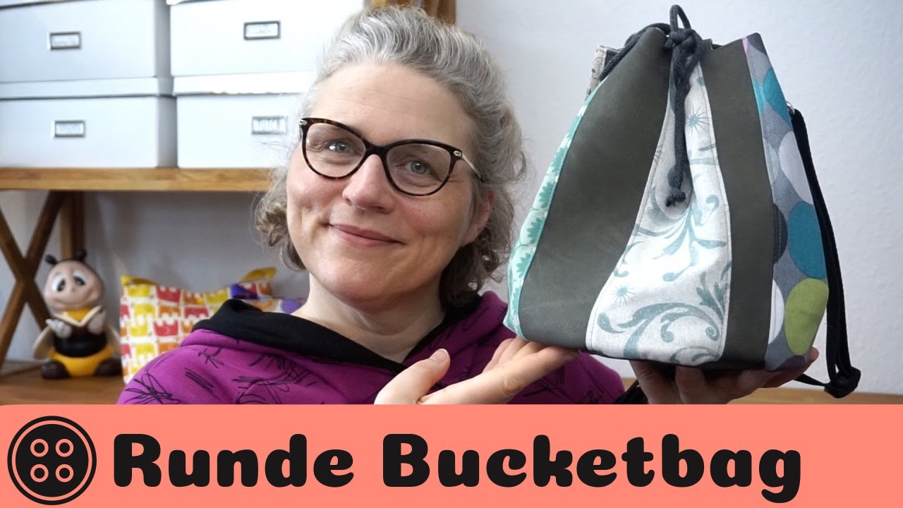 Runde Bucketbag nähen / Kostenloses Schnittmuster